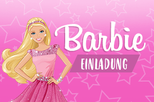 Barbie-Einladung zur Popstar Party selbst machen